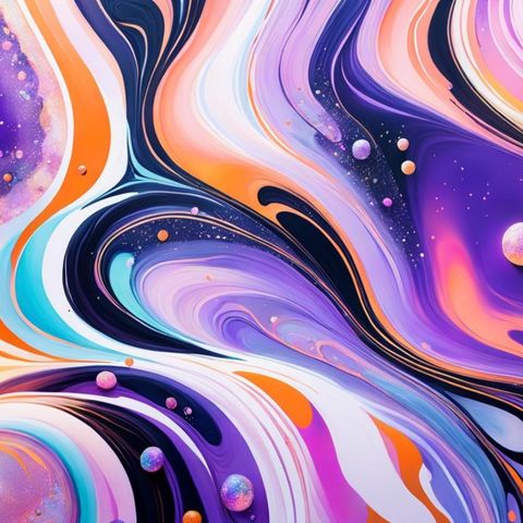 purple liquid art